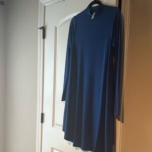 Zenana Outfitters Classic Blue Long Sleeve Dress